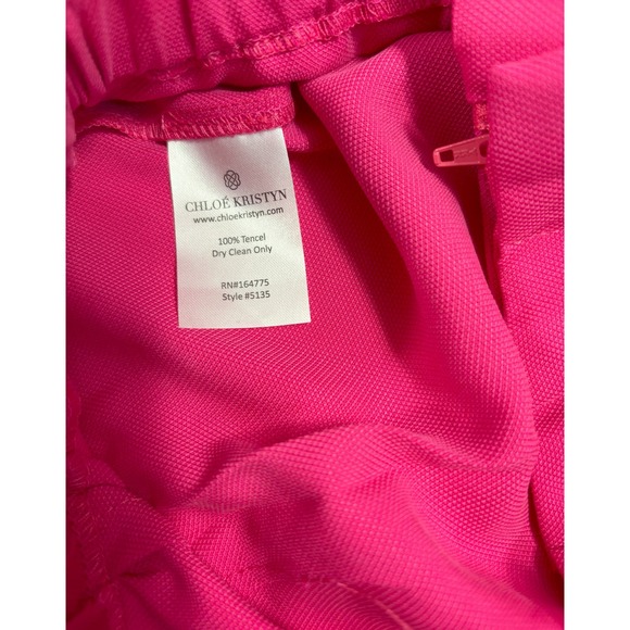 Chloe Kristyn NWT Paperbag Shorts Hot Pink High Waist Cuffed Relaxed Fit, Sz XS - Picture 4 of 4